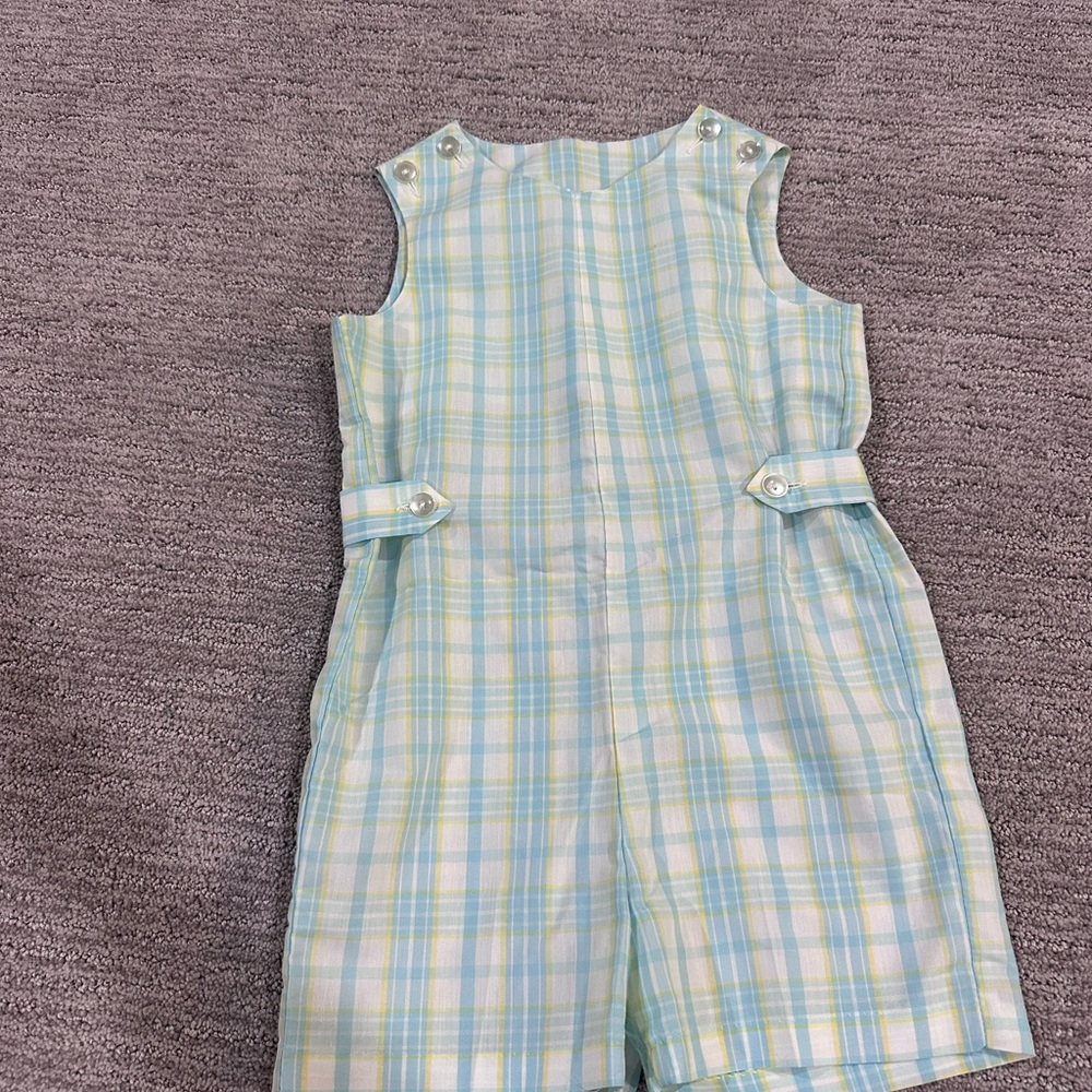 Pastel Plaid Kids Romper